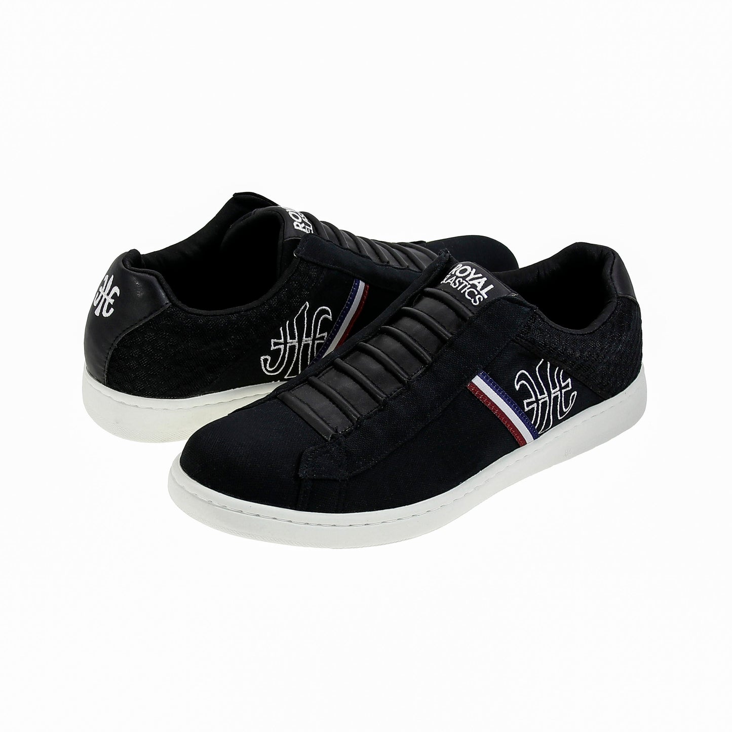 Royal Elastics Men's Jazz Black Microfiber Low Tops