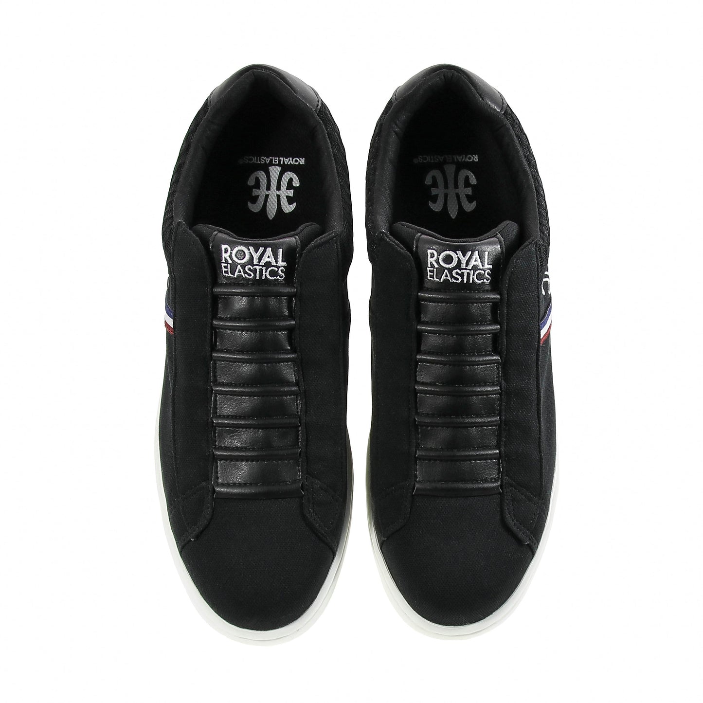 Royal Elastics Men's Jazz Black Microfiber Low Tops