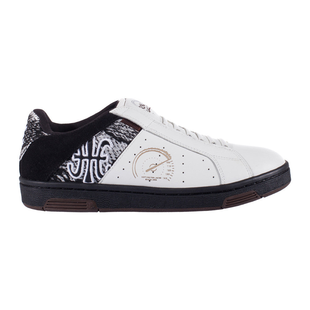 Royal Elastics Men's Icon White Black Leather Sneakers