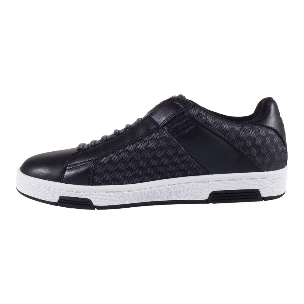 Royal Elastics Men's Icon Black Red Leather Sneakers