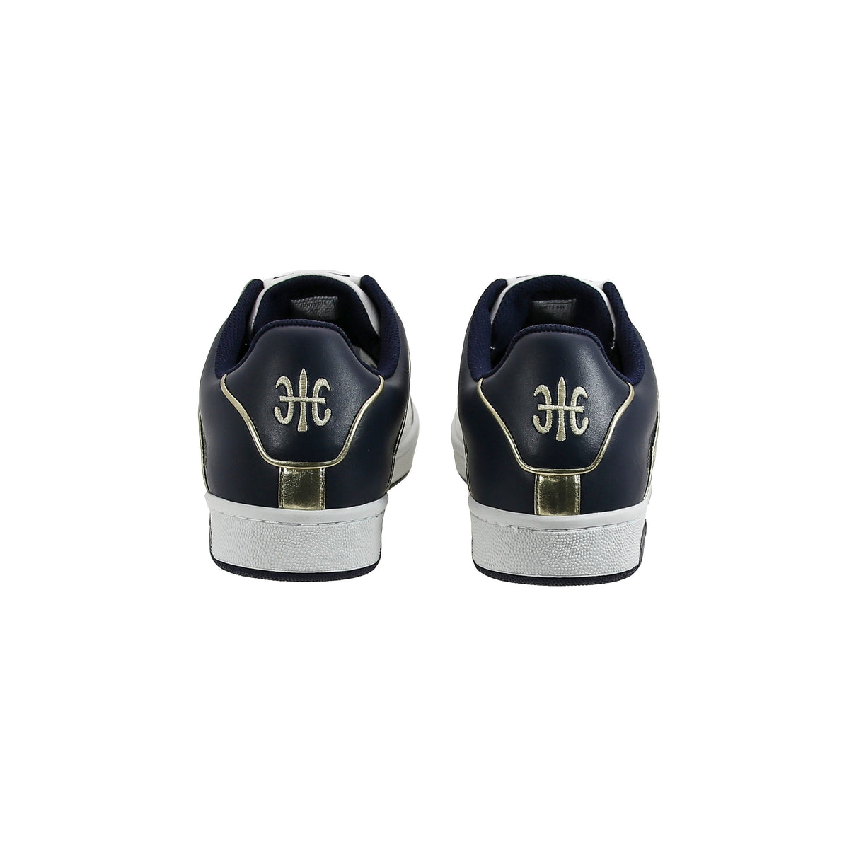 Royal Elastics Men's Icon White Dark Blue Gold Leather Sneakers – alternate view 5