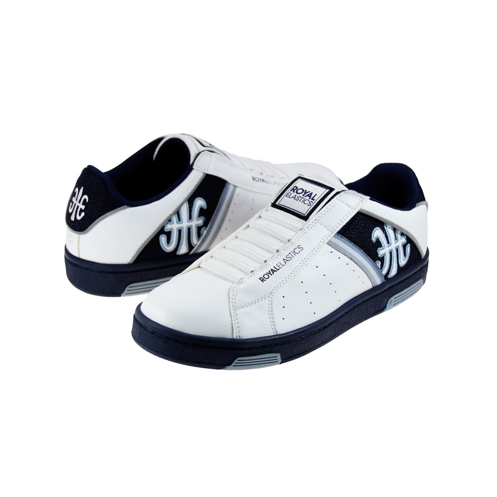 Royal Elastics Men's Icon Alpha White Blue Microfiber Sneakers