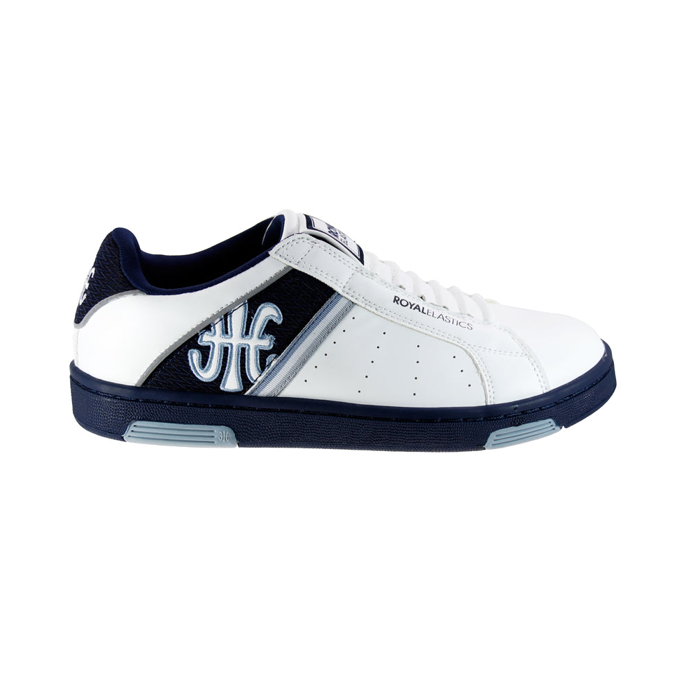 Royal Elastics Men's Icon Alpha White Blue Microfiber Sneakers
