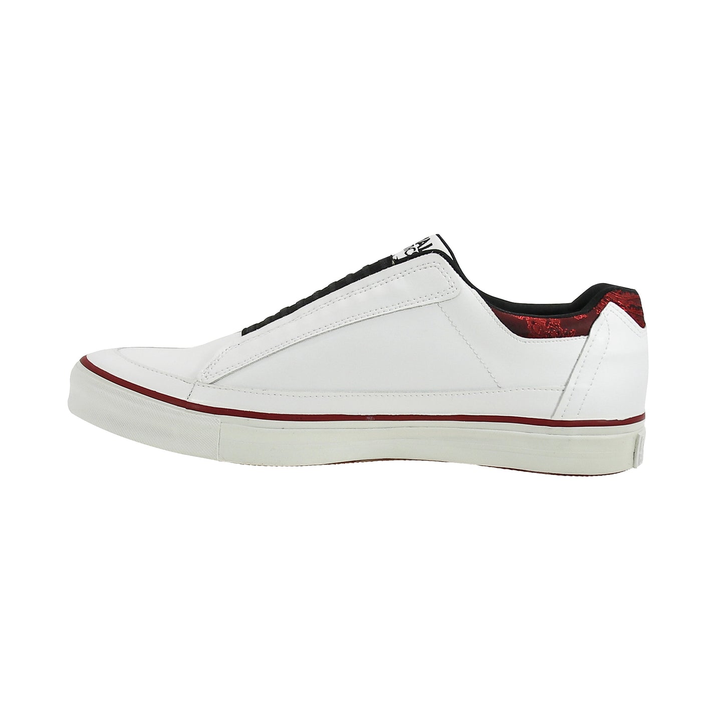 Royal Elastics Men's King White Red Microfiber Low Tops