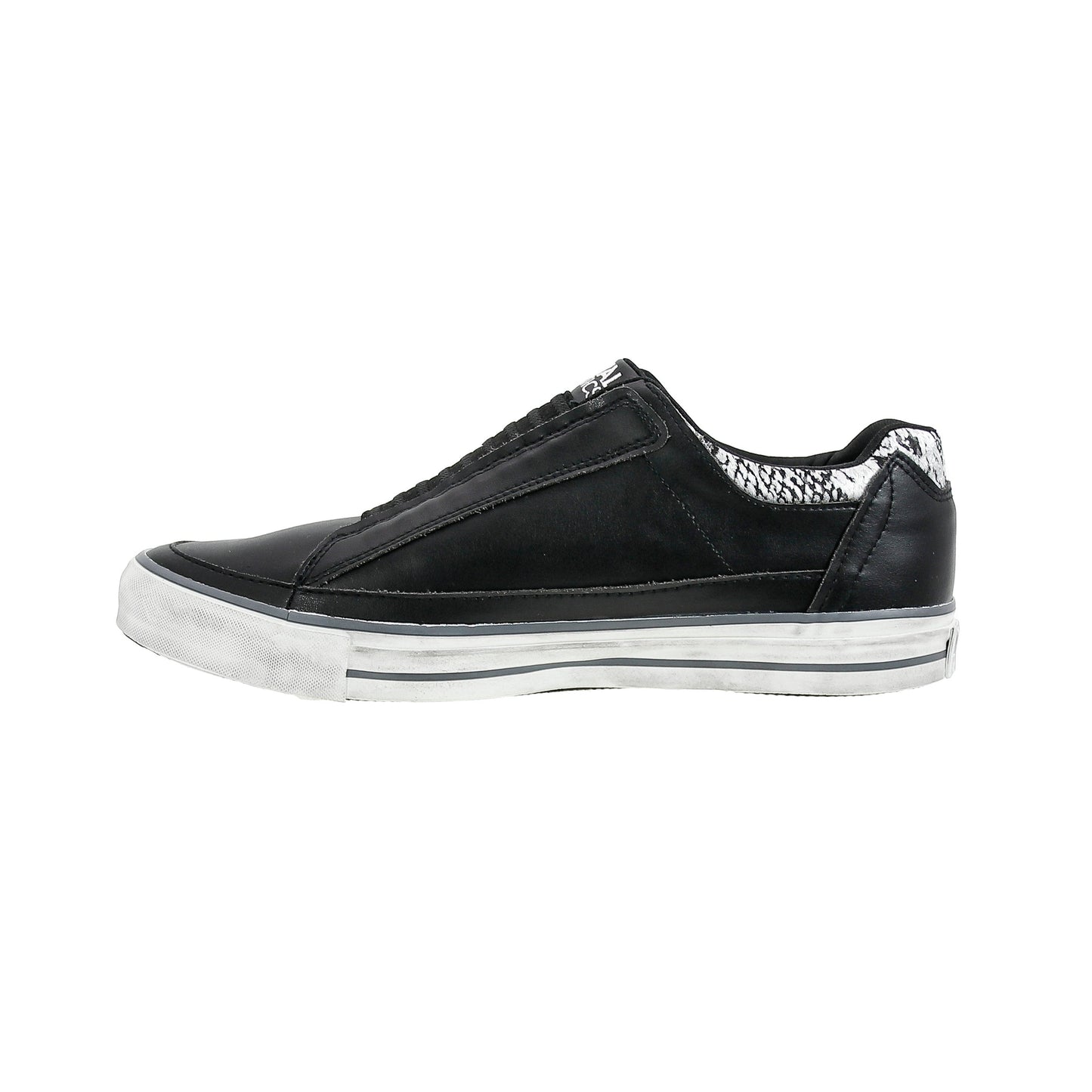 Royal Elastics Men's King Black Silver Microfiber Low Tops