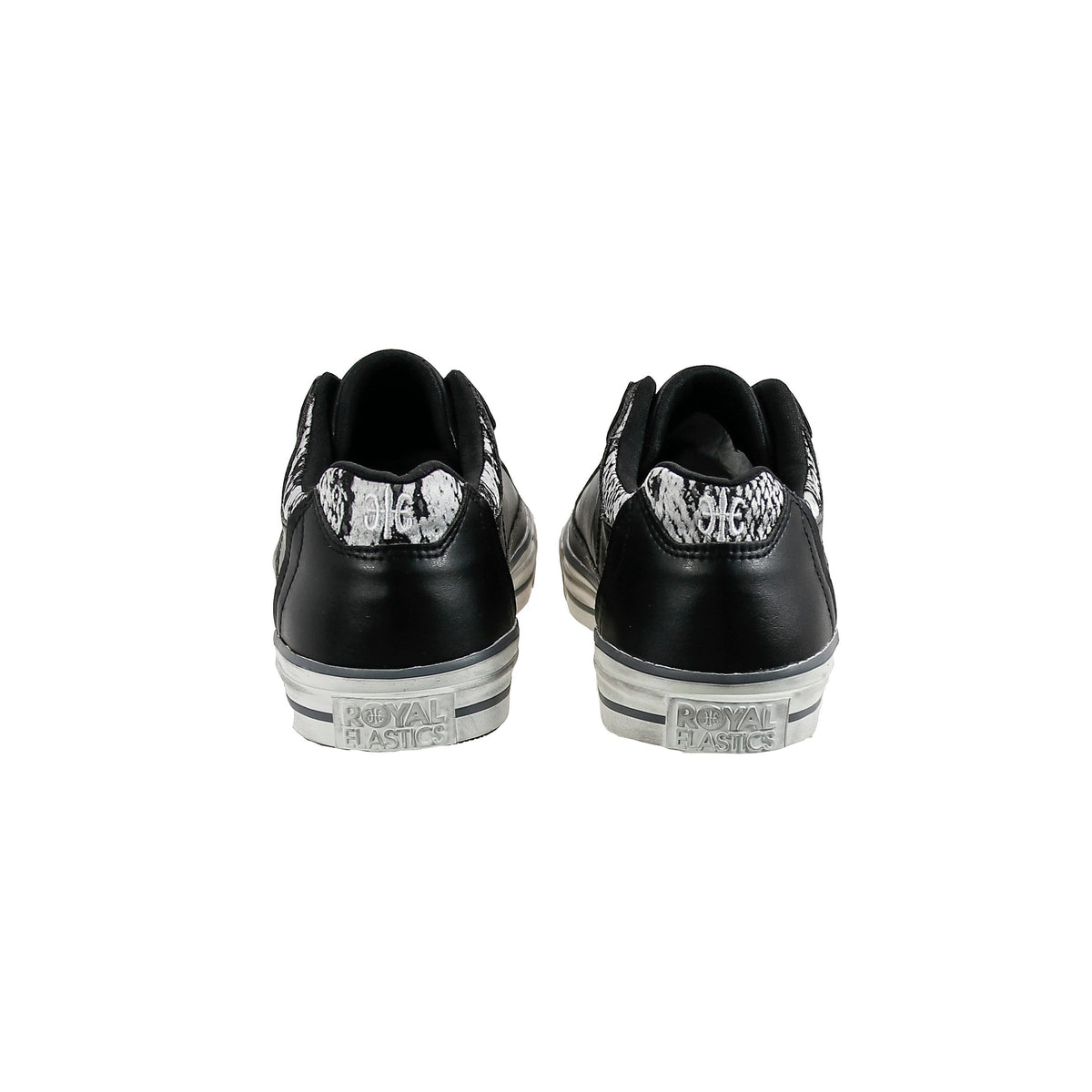 Royal Elastics Men's King Black Silver Microfiber Low Tops – alternate view 5