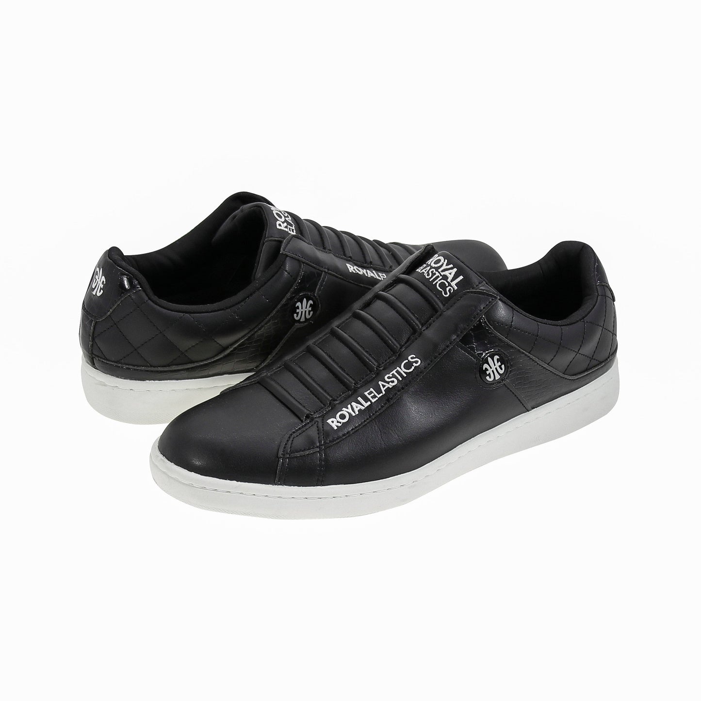 Royal Elastics Men's New Duke Black Microfiber Low Tops
