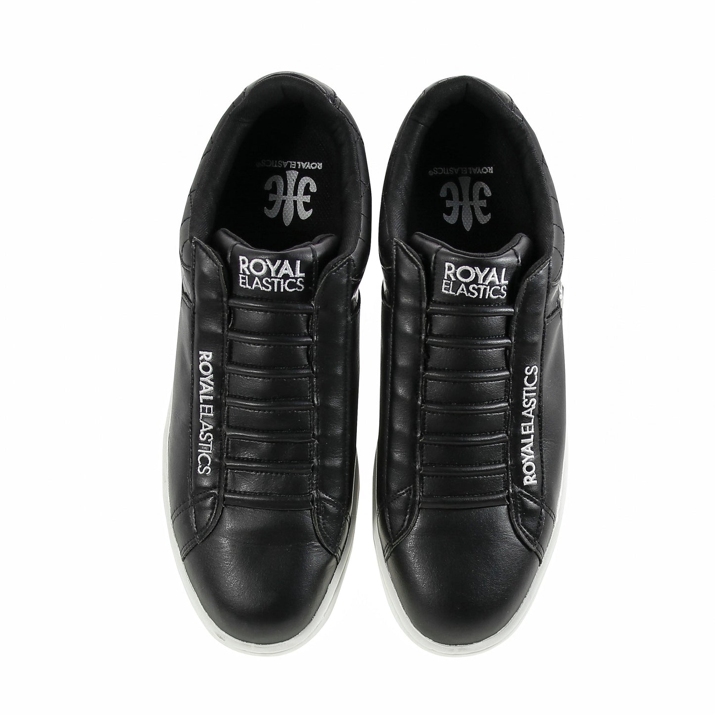 Royal Elastics Men's New Duke Black Microfiber Low Tops