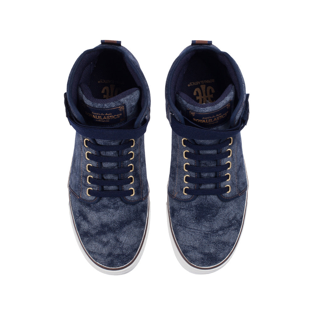 Royal Elastics Men's Medio Dark Blue Canvas High Tops