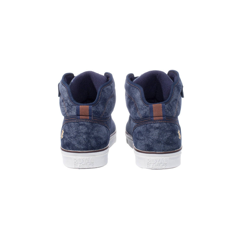 Royal Elastics Men's Medio Dark Blue Canvas High Tops