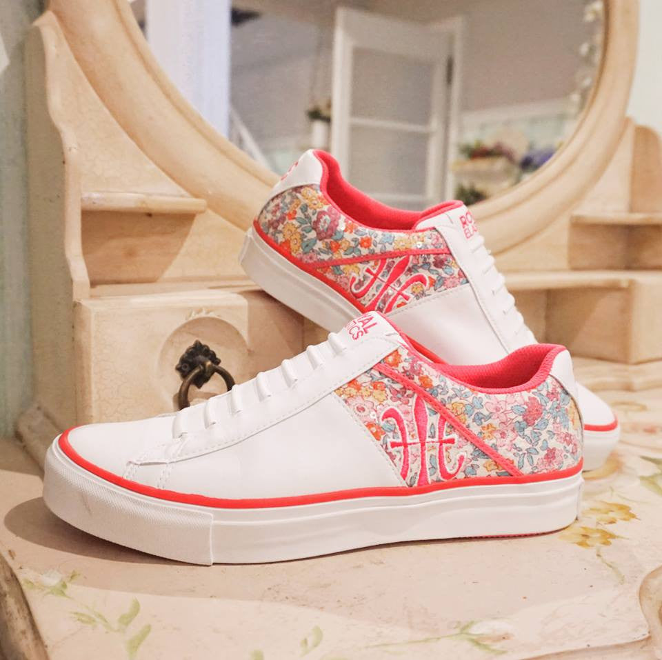 Royal Elastics Women's Cruiser White Pink Microfiber Low Tops