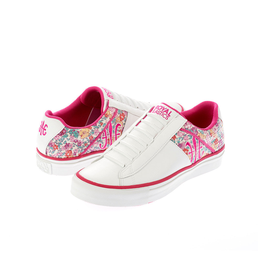 Royal Elastics Women's Cruiser White Pink Microfiber Low Tops