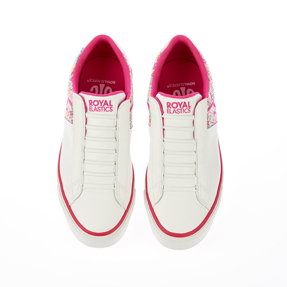 Royal Elastics Women's Cruiser White Pink Microfiber Low Tops