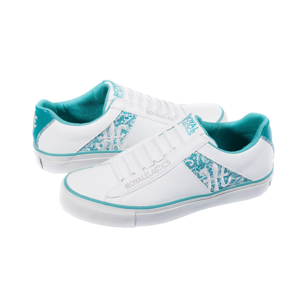 Royal Elastics Women's Cruiser White Green Microfiber Low Tops