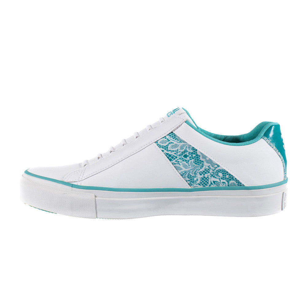 Royal Elastics Women's Cruiser White Green Microfiber Low Tops