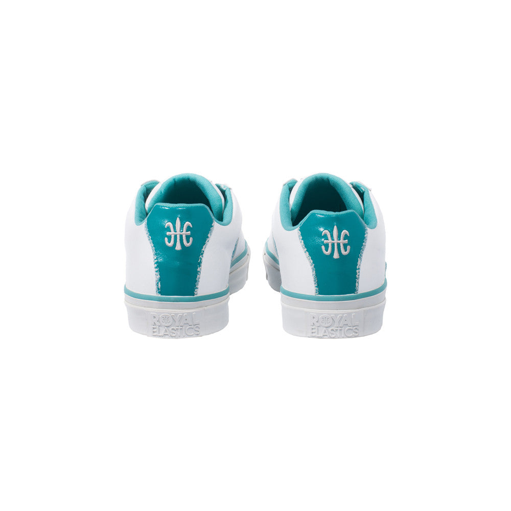 Royal Elastics Women's Cruiser White Green Microfiber Low Tops