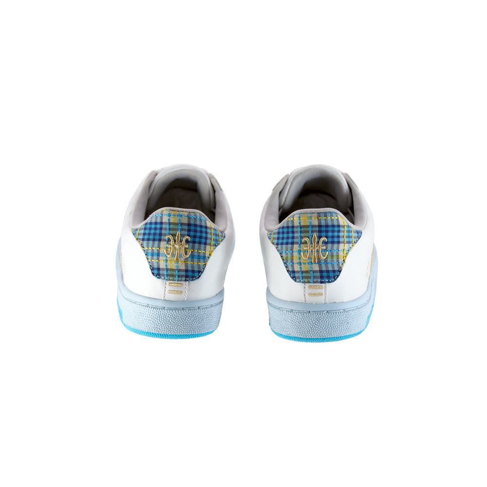 Royal Elastics Women's Icon Alpha White Blue Gold Sneakers